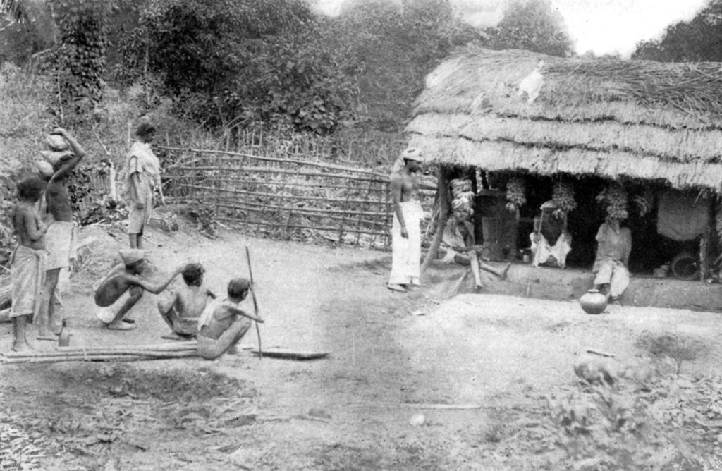 Detail of Village outcasts shopping in south India by Anonymous