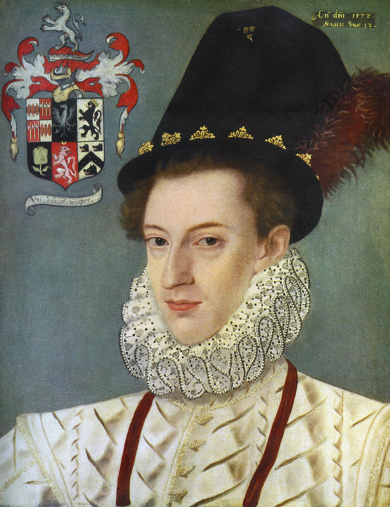 Detail of Sir Edward Hoby by Anonymous