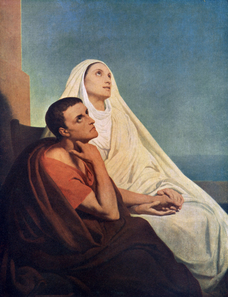 Detail of St Augustine with his mother St Monica by Ary Scheffer