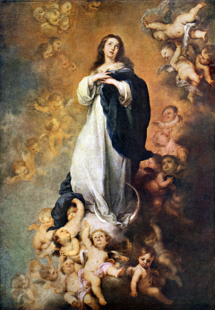 Detail of Immaculate Conception of the Escorial by Bartolomé Esteban Murillo