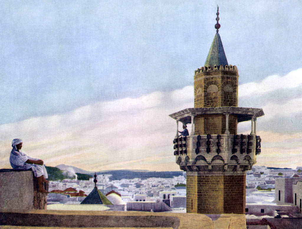 Detail of The Muezzin in his Minaret calling the Faithful to Prayer by Anonymous