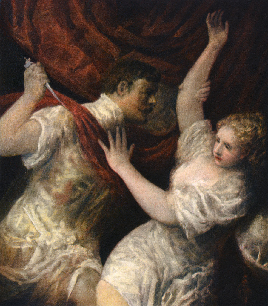 Detail of Lucretia and Tarquinius by Titian