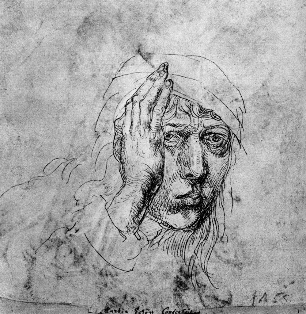 Detail of Self Portrait with a Bandage by Albrecht Dürer
