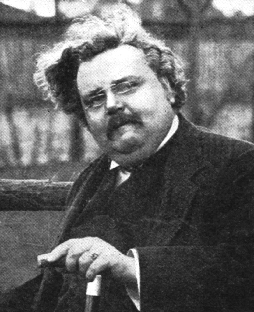 Detail of G.K. Chesterton (1874-1936), English writer by Anonymous