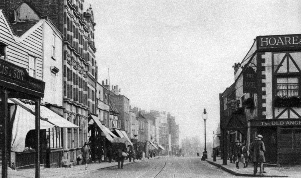 Detail of The High Street, Highgate Village, London by McLeish