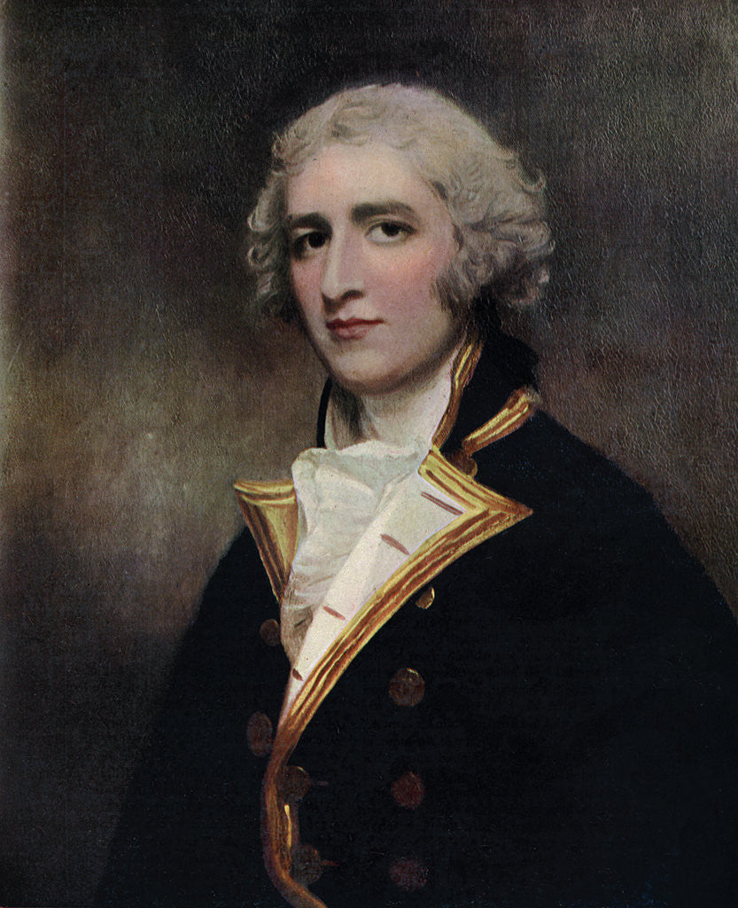 Detail of Captain William Bentinck (1764-1813), naval commander by George Romney