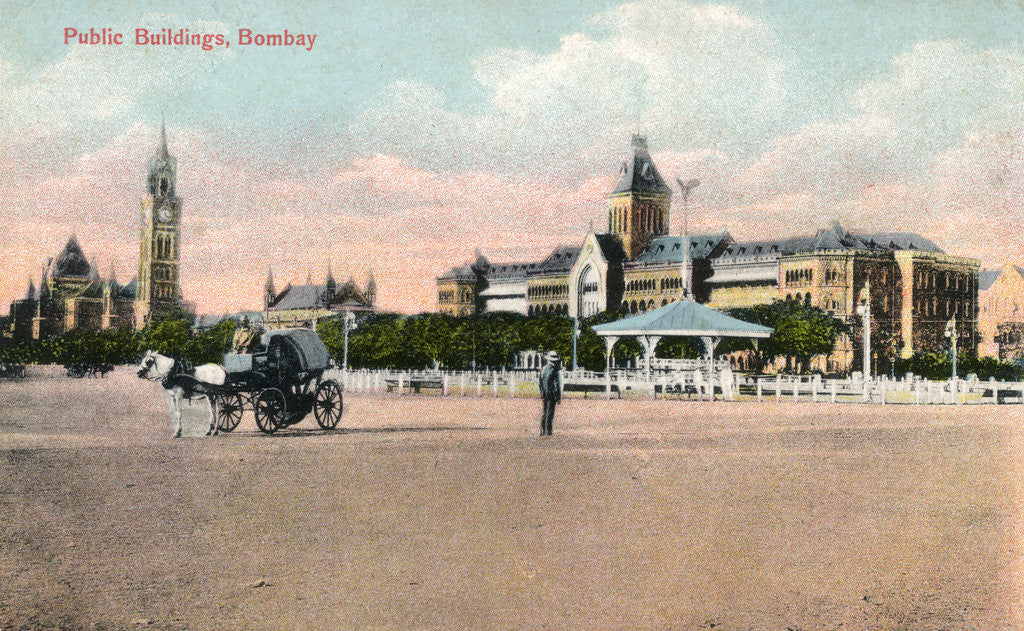 Detail of 'Public Buildings, Bombay', India by Anonymous