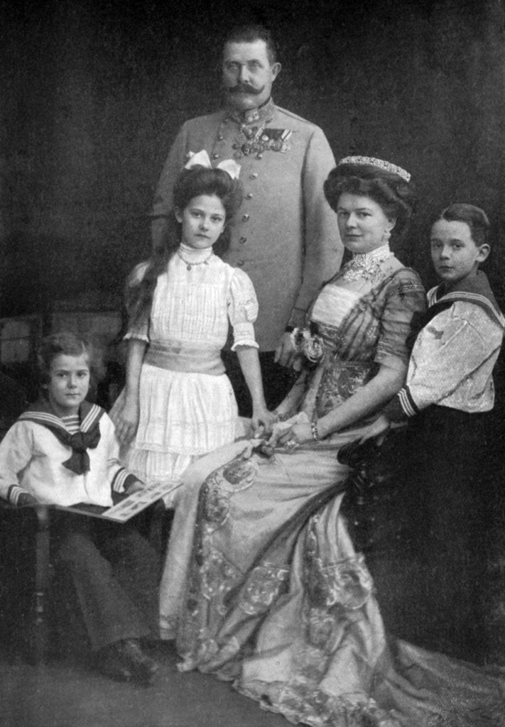 Detail of Archduke Franz Ferdinand of Austria and his family by Anonymous