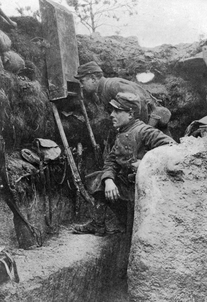 Detail of The periscope in use in a French trench, First World War by Sphere