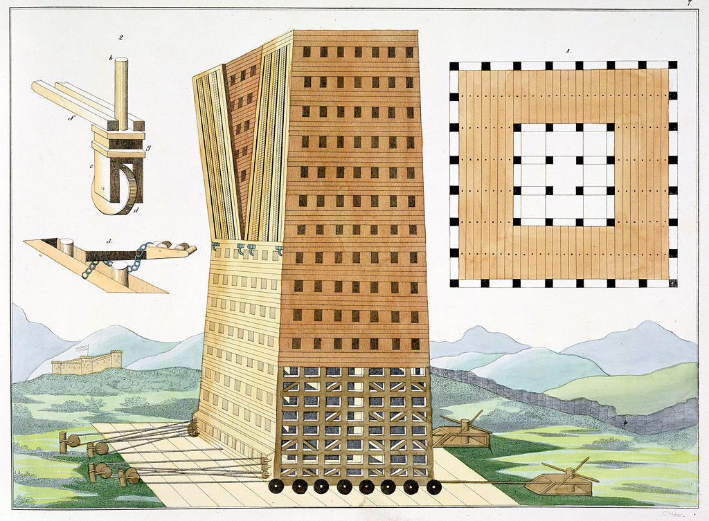 Detail of Tower of Demetrius Poliorcetes during the Siege of Rhodes in 305 BC by Friedrich Martin von Reibisch