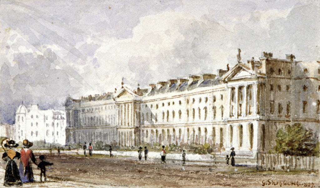 Detail of View of Hanover Terrace in Regent's Park, London by George Shepherd