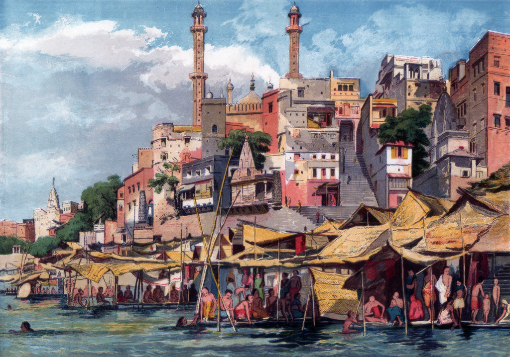 Detail of Benares, India by William Carpenter