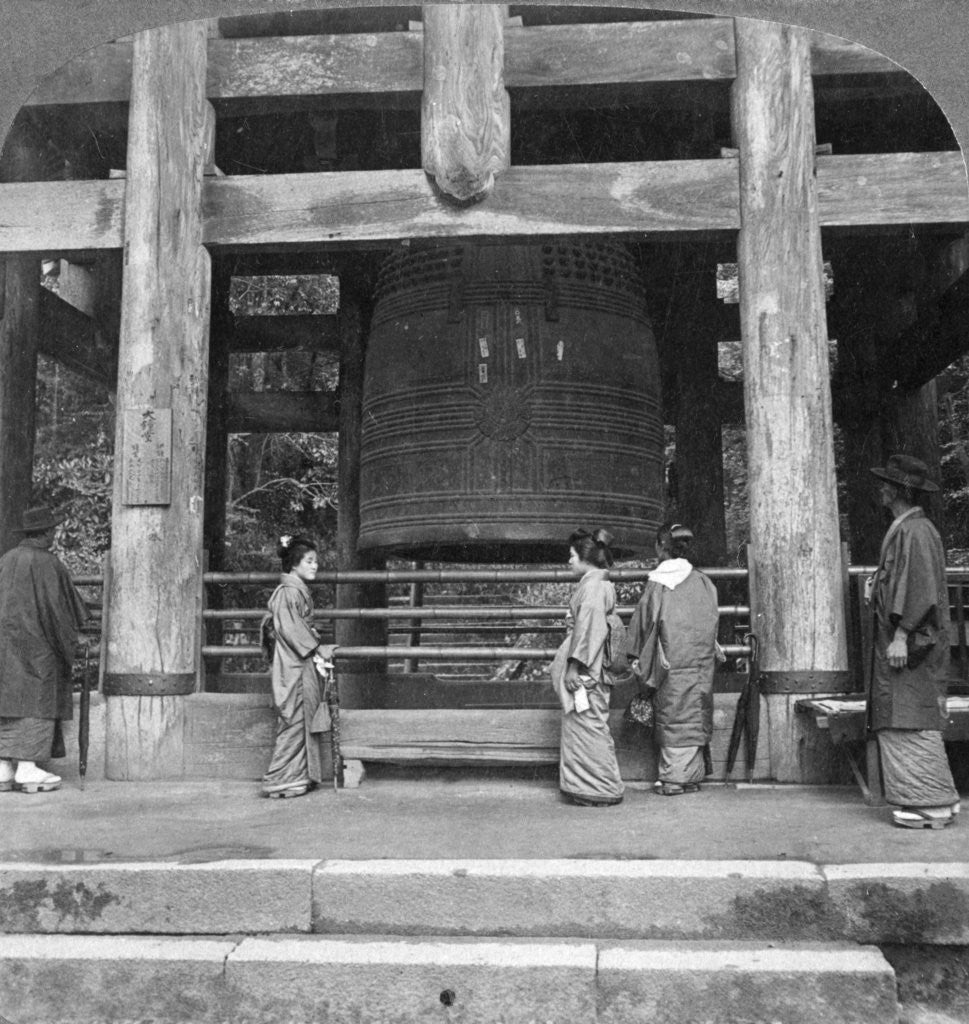 Detail of The great bell of Chion-in Temple, Kyoto, Japan by Underwood & Underwood