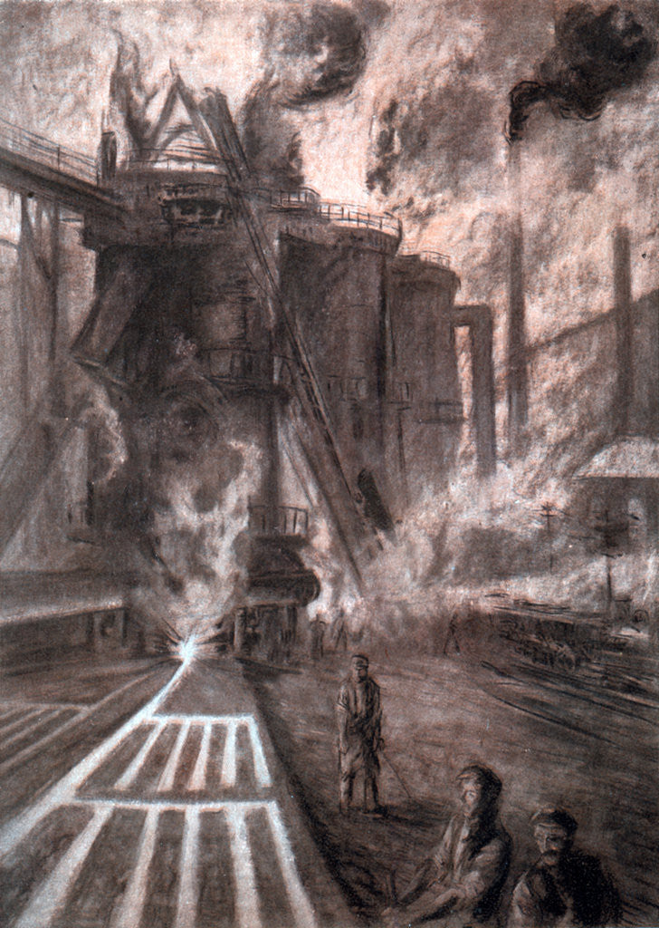 Detail of Tapping a Blast Furnace by Arthur Garratt