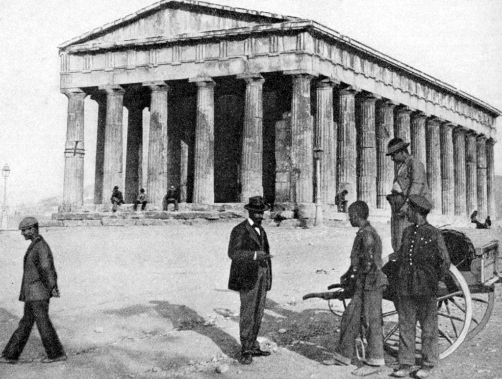 Detail of The Theseum at Athens, Greece by Keystone View Company