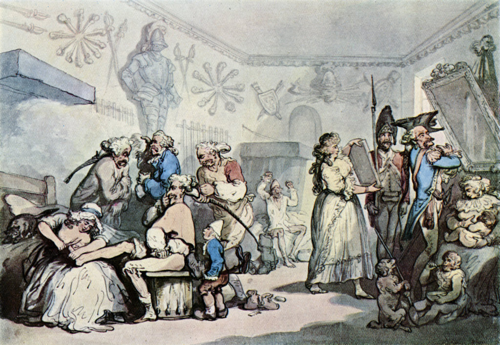 Detail of The Interior of a French Barracks by Thomas Rowlandson