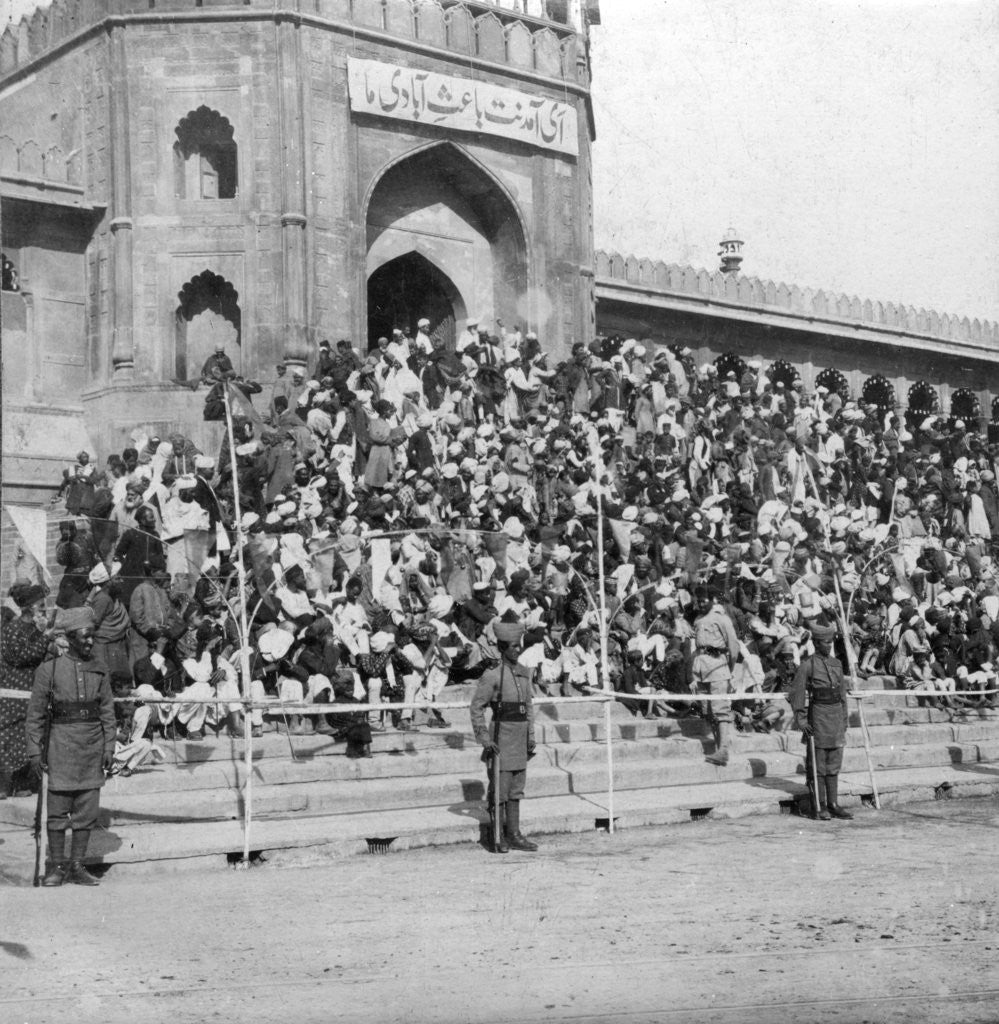 Detail of Spectators at Jumma Masjid, Bangalore, India by H Hands & Son