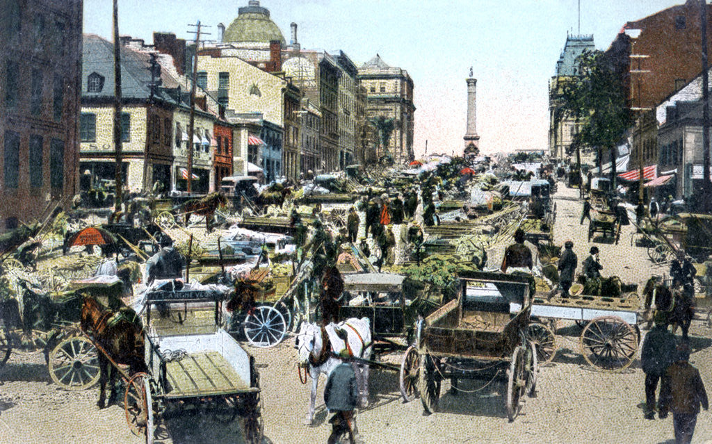 Detail of Jacques Cartier Market, Montreal, Canada by Anonymous