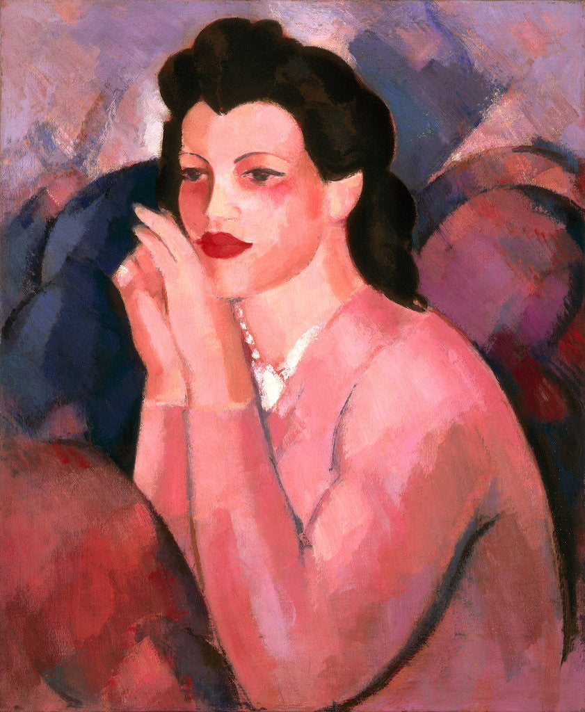 Detail of Portrait en rose by John Duncan Fergusson