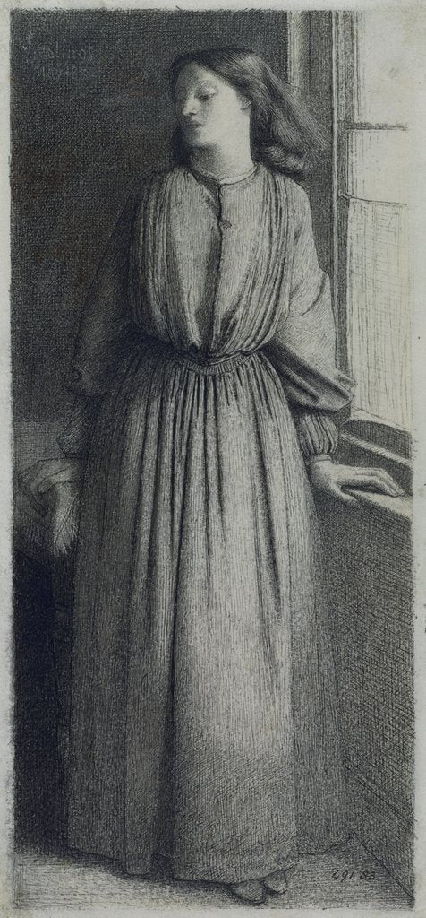 Detail of Elizabeth Siddal by Dante Gabriel Rossetti