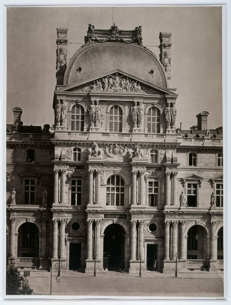 Detail of Pavillon Richelieu in the Louvre by Gustave Le Gray