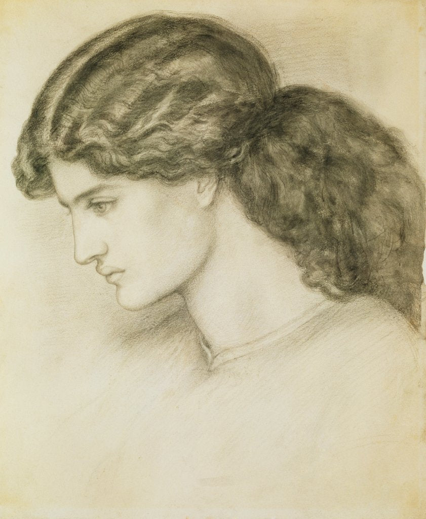 Detail of Profile Head of a Lady by Dante Gabriel Rossetti