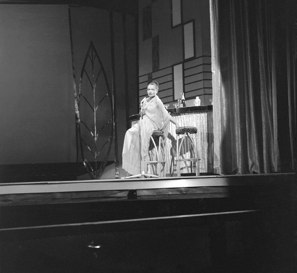 Detail of Eartha Kitt at the Prince of Wales Theatre by Harry Hammond