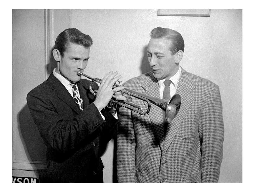 Detail of Chet Baker and Tony Crombie by Harry Hammond