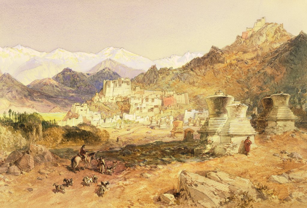 Detail of The Palace at Leh, the Capital of Ladakh by William Simpson