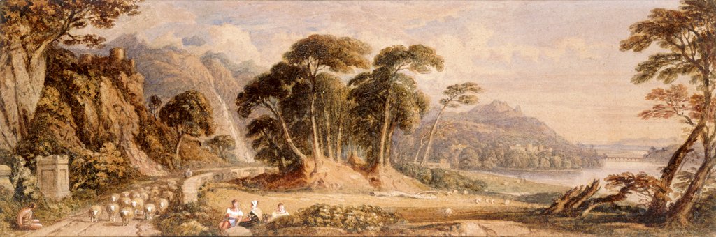 Detail of Landscape Composition by John Varley