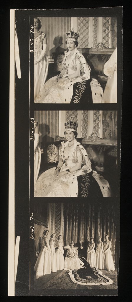 Detail of Queen Elizabeth II in Coronation robes by Cecil Beaton