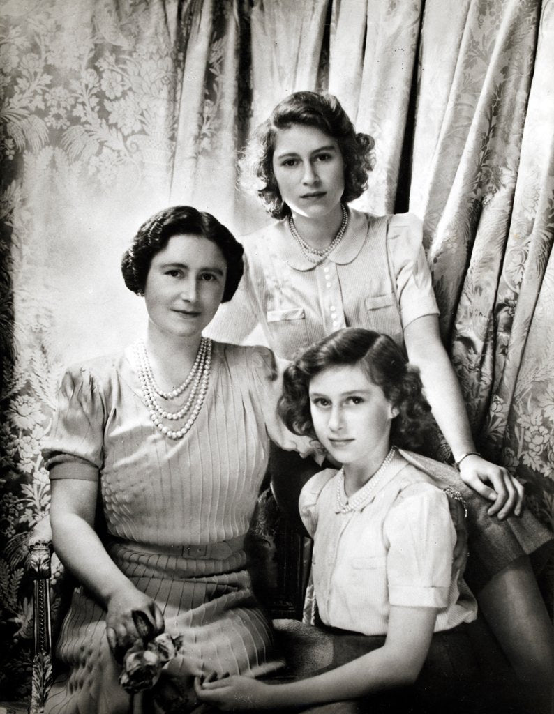 Detail of Queen Elizabeth, Princess Elizabeth and Princess Margaret by Cecil Beaton