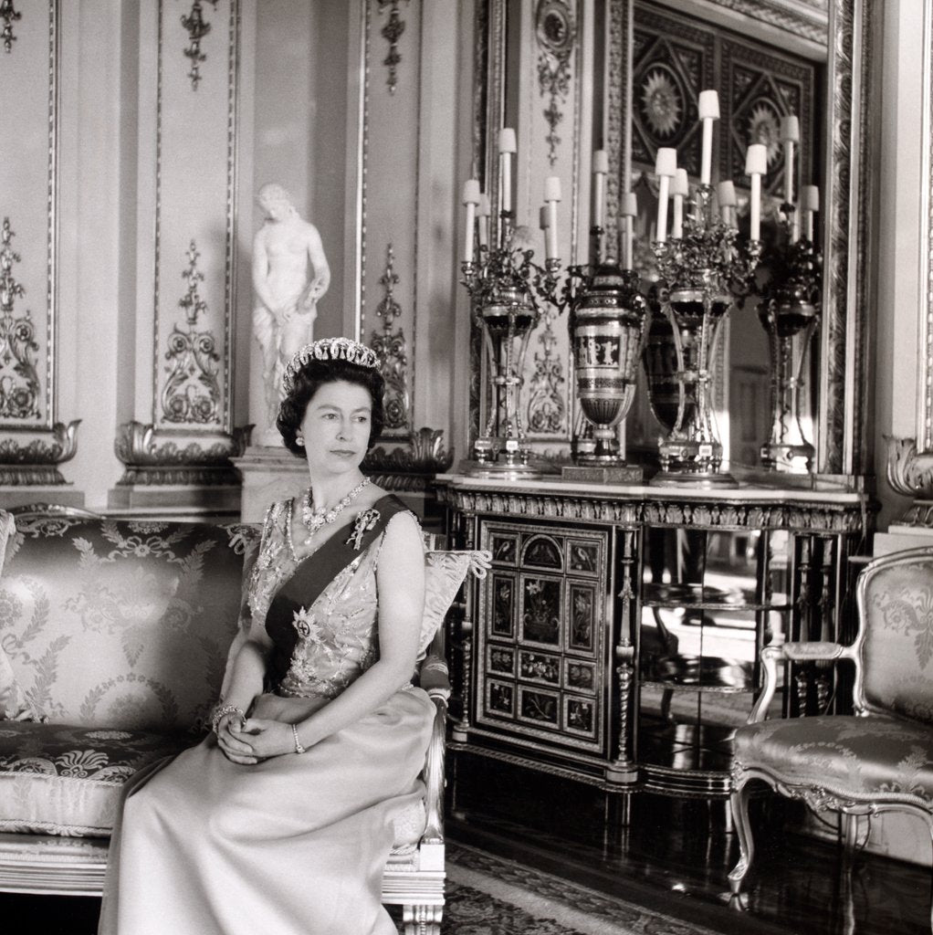 Detail of Queen Elizabeth II at Buckingham Palace by Cecil Beaton