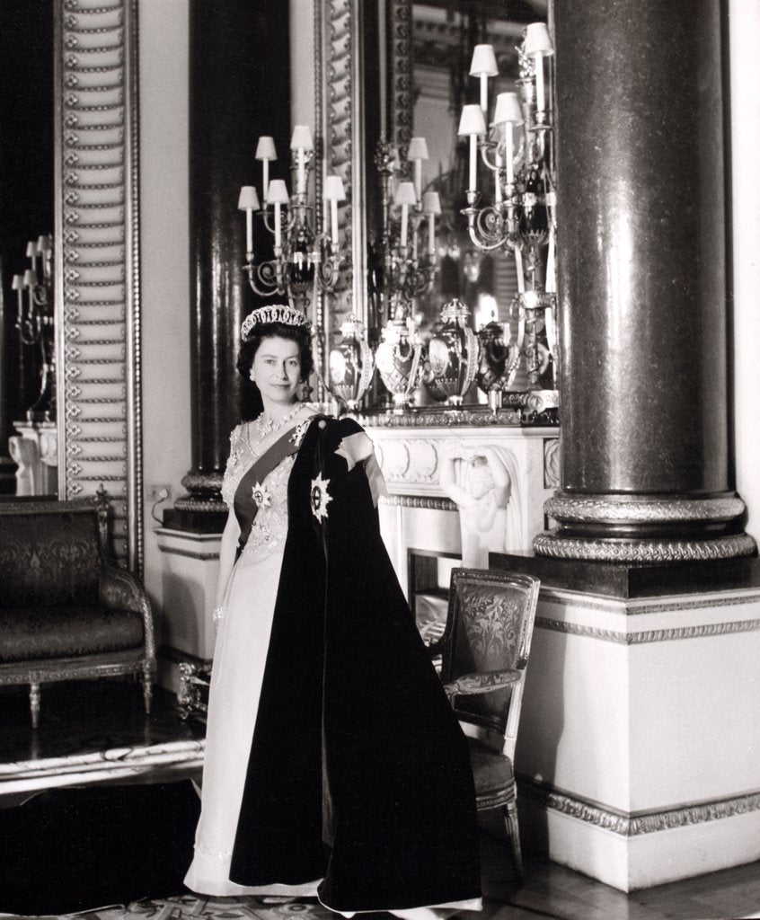 Detail of Queen Elizabeth II at Buckingham Palace by Cecil Beaton