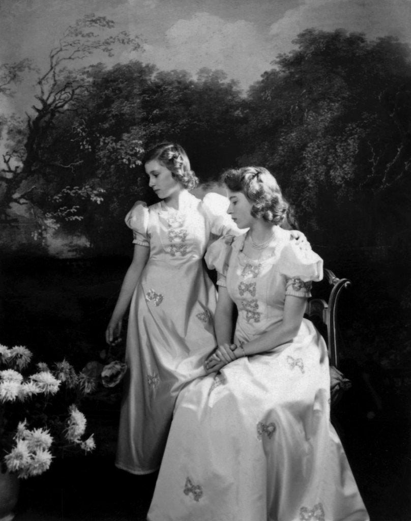 Detail of Princess Elizabeth and Princess Margaret by Cecil Beaton