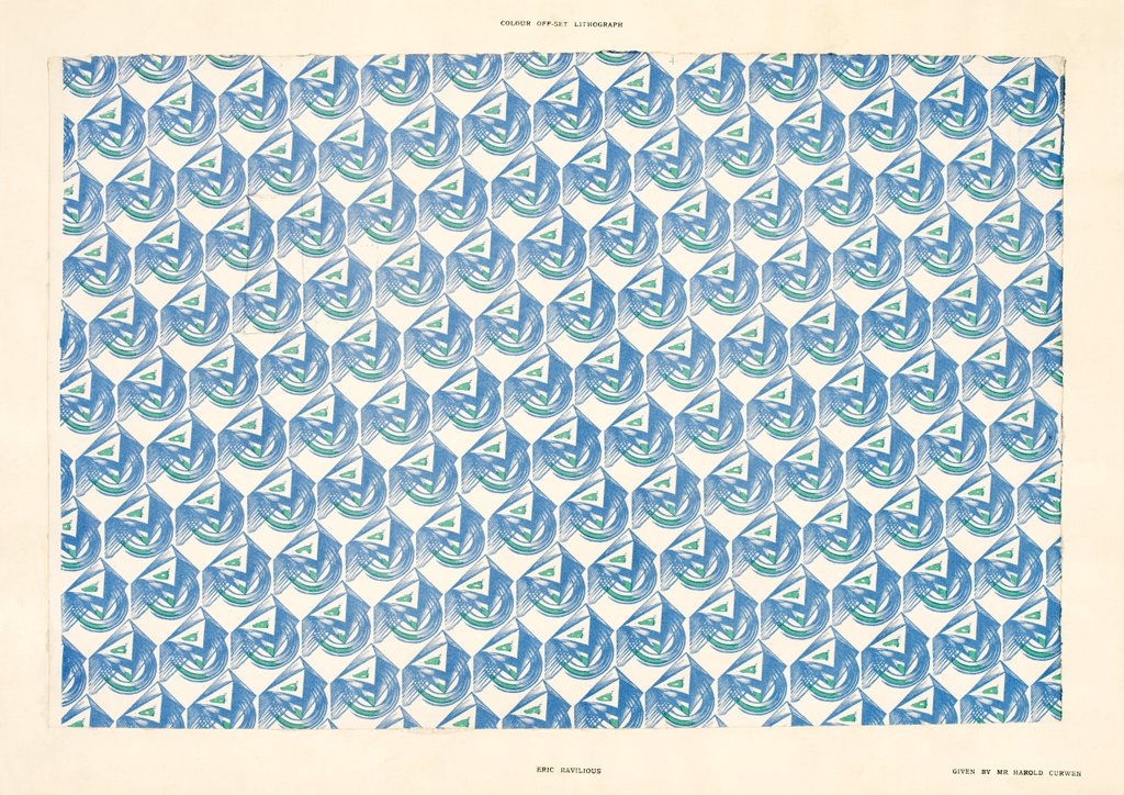 Detail of Pattern paper designed for the Curwen Press by Eric Ravilious