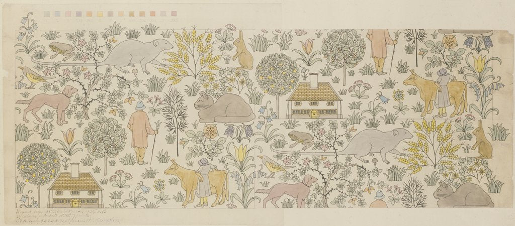 Detail of Design for The Farmyard by Charles Francis Annesley Voysey