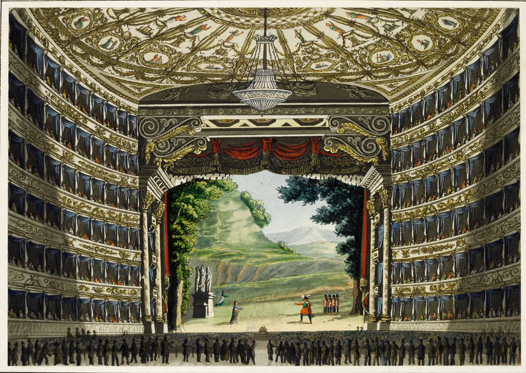 Detail of Stage of the newly restored La Scala by Unknown