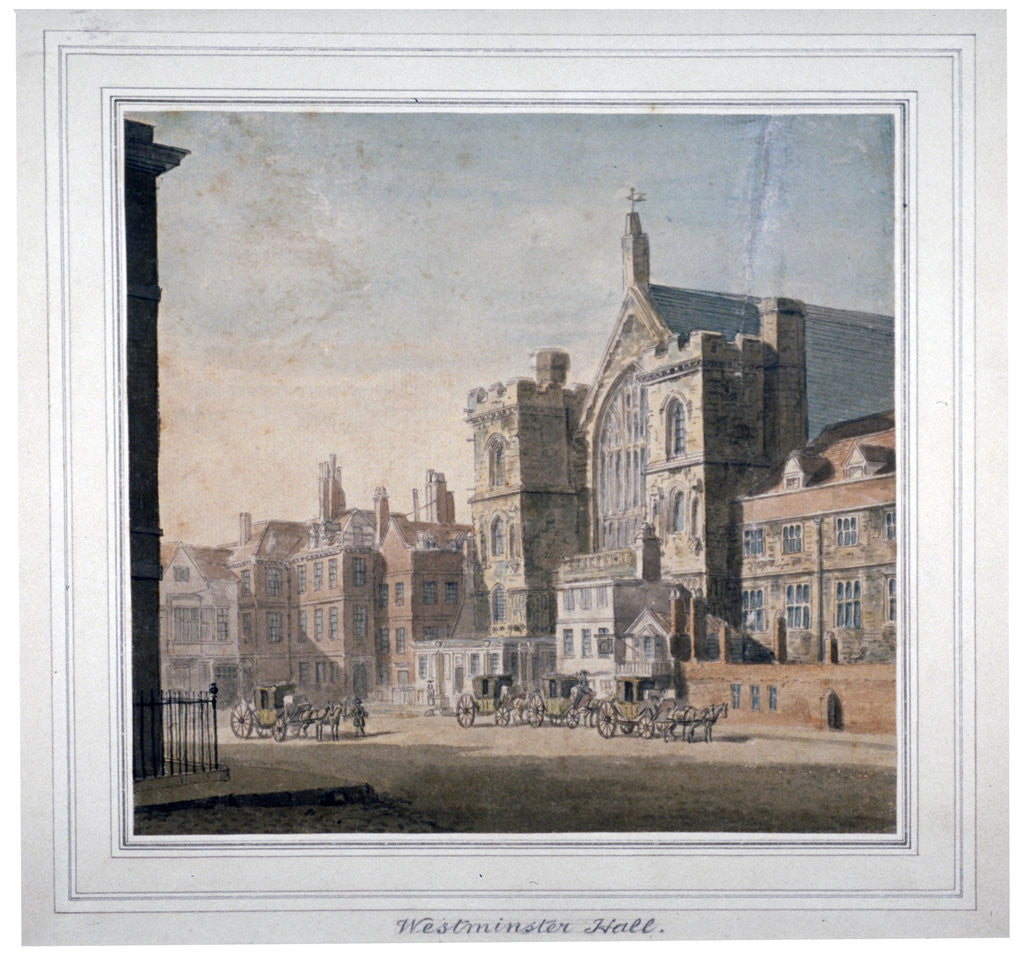 Detail of View of Westminster Halll and New Palace Yard, London by Anonymous