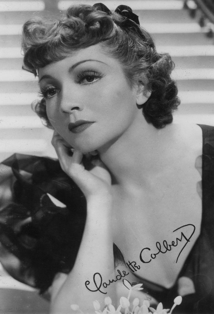 Detail of Claudette Colbert, American actress by Anonymous