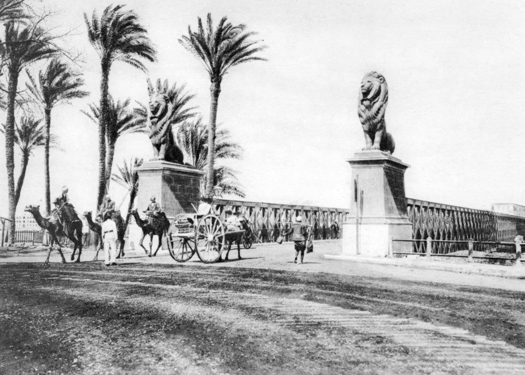 Detail of The Kasr-El-Nile Bridge, Cairo, Egypt by Anonymous