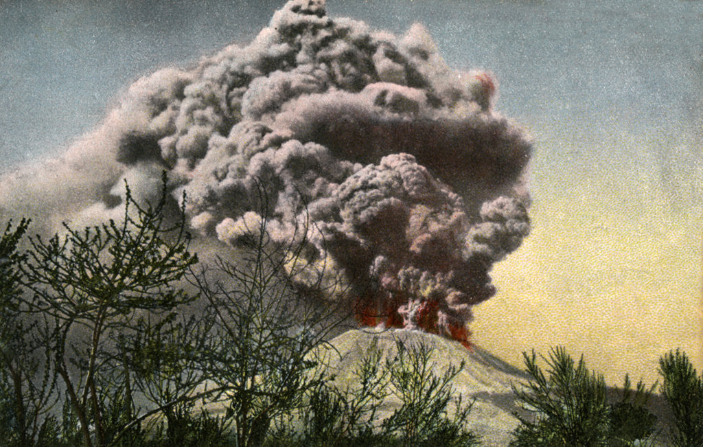 Detail of Eruption of Vesuvius, Italy, April 1906 by Anonymous