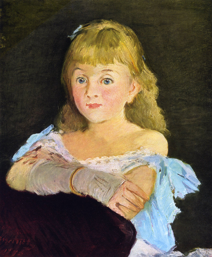 Detail of Portrait of Lina Campineanu by Edouard Manet