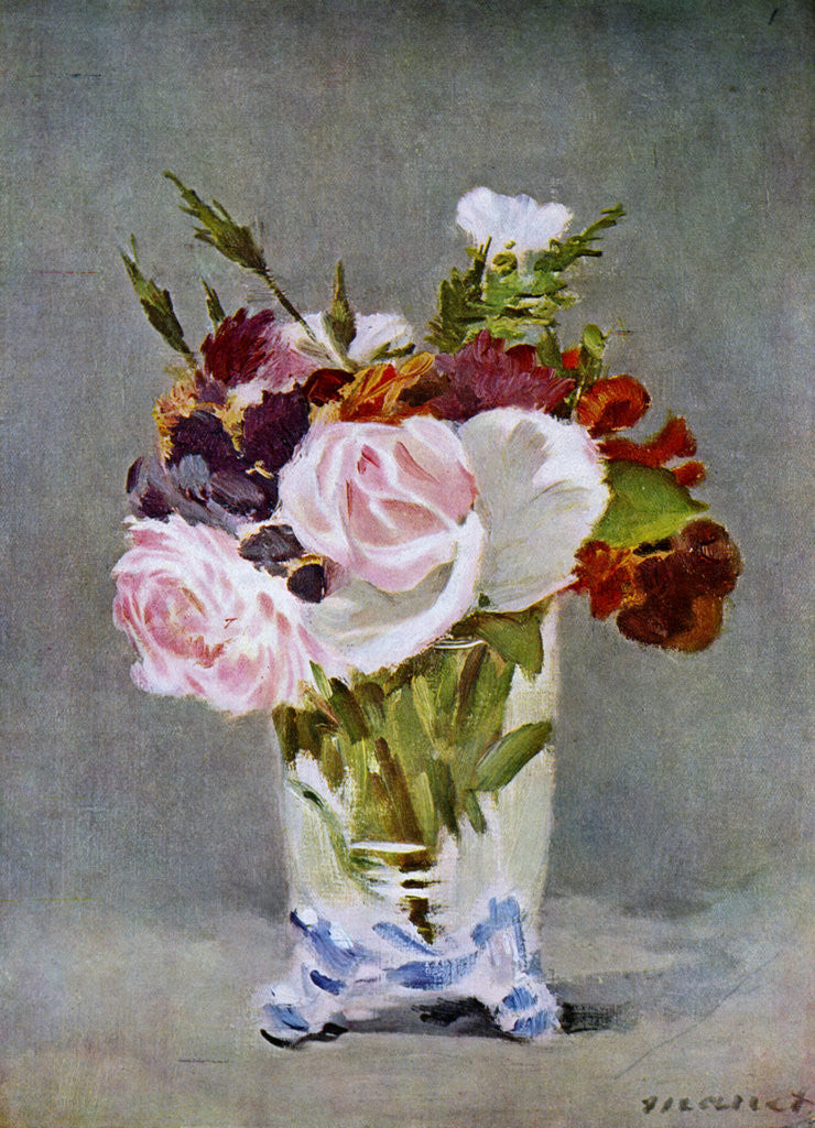 Detail of Still Life with Flowers by Edouard Manet