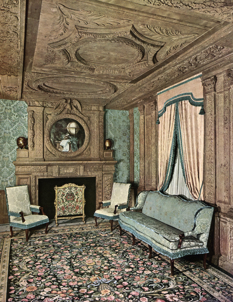 Detail of A living room during the reign of Louis XIII, Hôtel Marion du Fresne, Saint-Malo, France by Anonymous