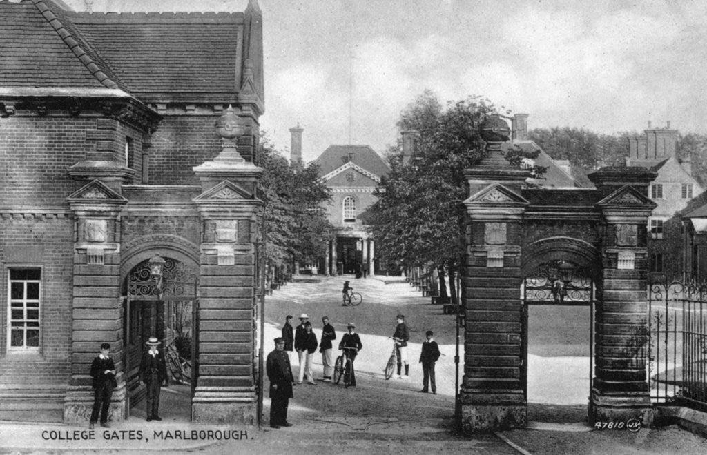 Detail of The entrance to Marlborough College, Marlborough, Wiltshire by Anonymous