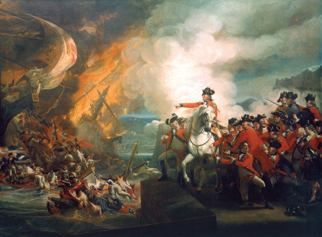 Detail of Defeat of the Floating Batteries at Gibraltar (c1783) by John Singleton Copley