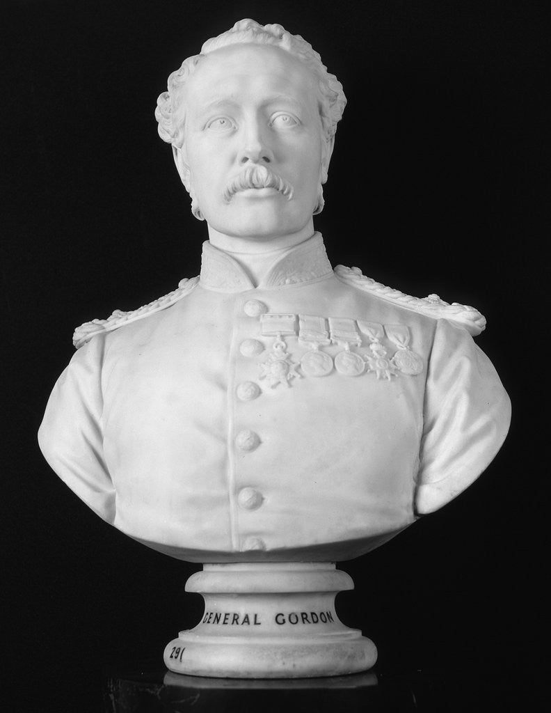 Detail of Bust of General Charles Gordon, British soldier and administrator by William Theed