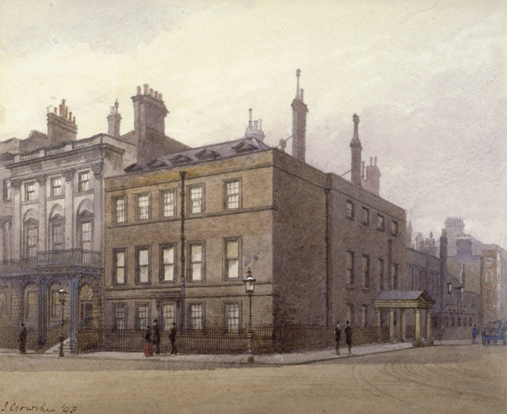 Detail of Cleveland House, at the corner of St James's Square and King Street, Westminster, London by John Crowther