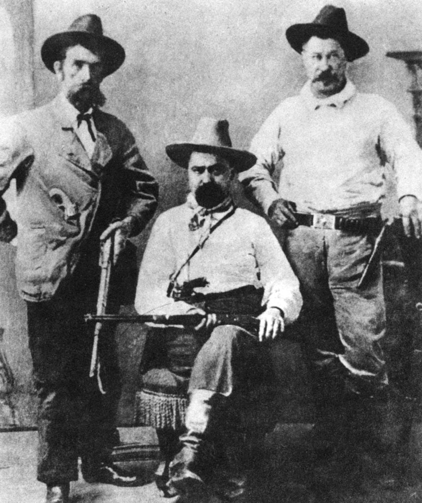 Detail of William A Pinkerton, flanked by two express agents, c1870s-1880s by Anonymous